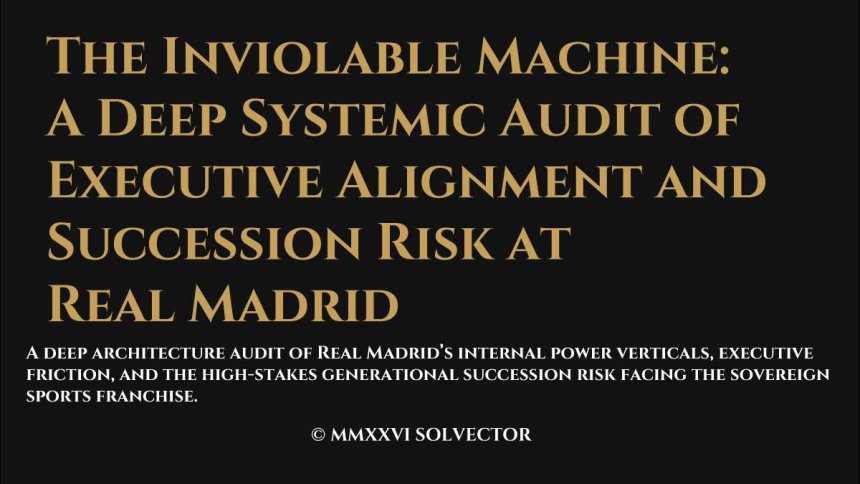 The Inviolable Machine: A Deep Systemic Audit of Executive Alignment and Succession Risk at Real Madrid